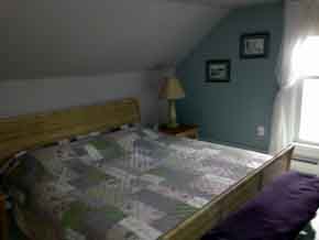 View of Acadia Memories rental vacation cottage master bedroom, one of three bedrooms